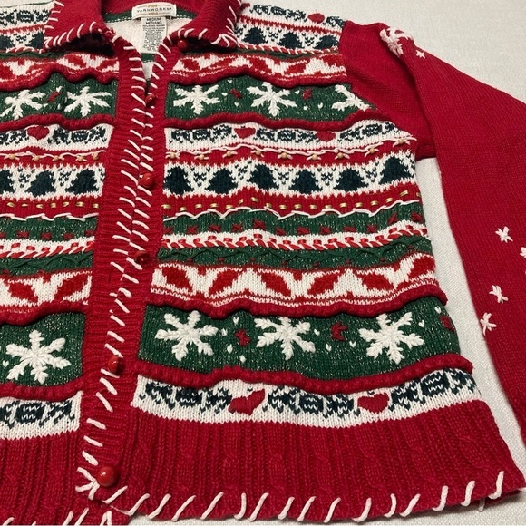 Yarnworks Ugly Christmas Sweater Cardigan - Picture 5 of 16